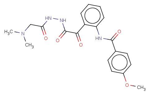 2-((4-METHOXYBENZOYL)AMINO)-ALPHA-OXOBENZENEACETIC ACID 2-((DIMETHYLAM INO)ACETYL)HYDRAZIDE